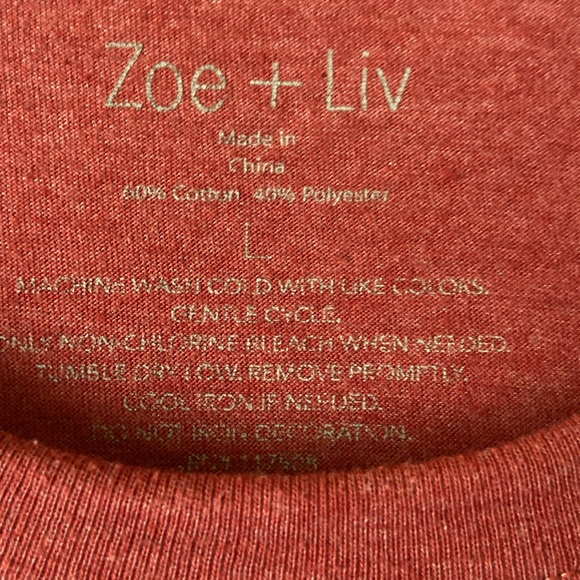 Zoe + Liv Graphic Tee Shirt / Large - Picture 2 of 4